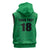 Custom Saint Kitts And Nevis Football Sleeveless Hoodie Sugar Boyz Green Version - Wonder Print Shop