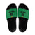 Custom Saint Kitts And Nevis Football Slide Sandals Sugar Boyz Green Version - Wonder Print Shop