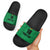 Custom Saint Kitts And Nevis Football Slide Sandals Sugar Boyz Green Version - Wonder Print Shop