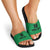 Custom Saint Kitts And Nevis Football Slide Sandals Sugar Boyz Green Version - Wonder Print Shop