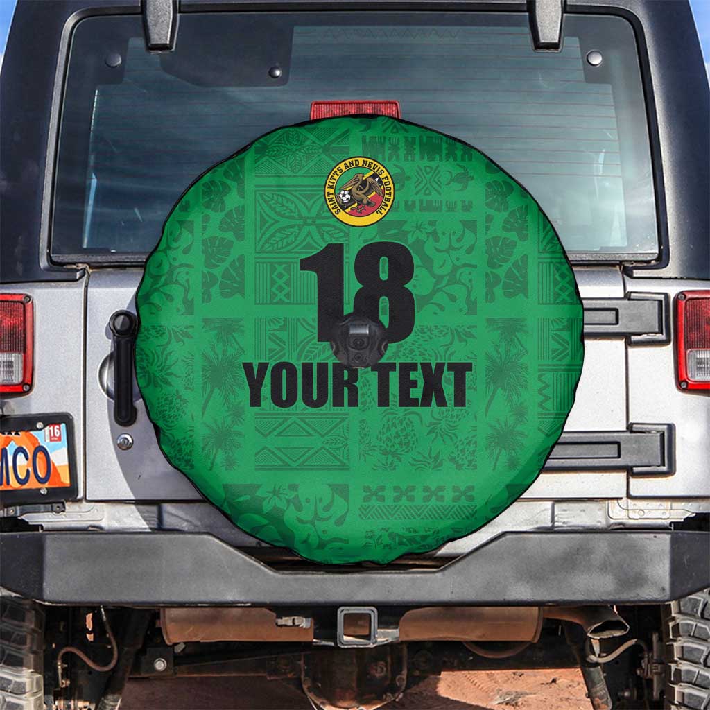 Custom Saint Kitts And Nevis Football Spare Tire Cover Sugar Boyz Green Version - Wonder Print Shop