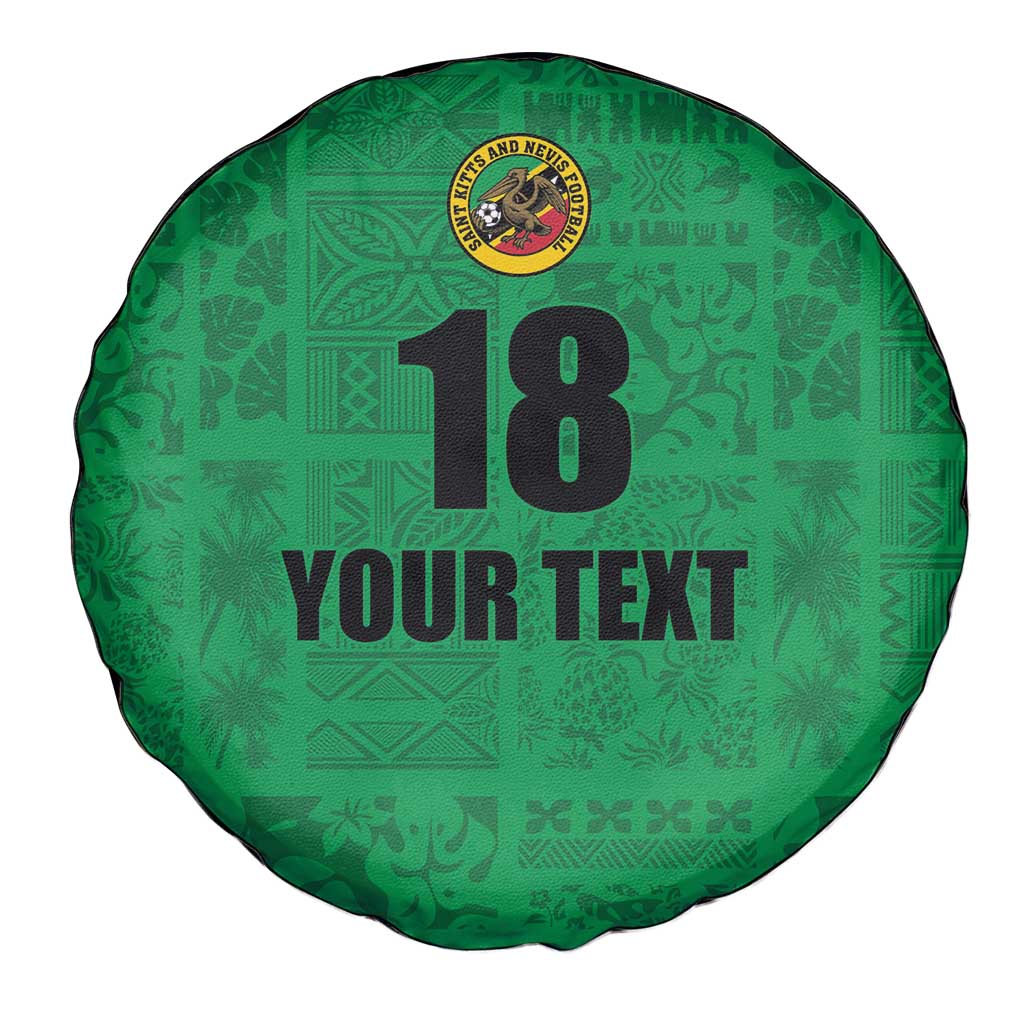 Custom Saint Kitts And Nevis Football Spare Tire Cover Sugar Boyz Green Version - Wonder Print Shop