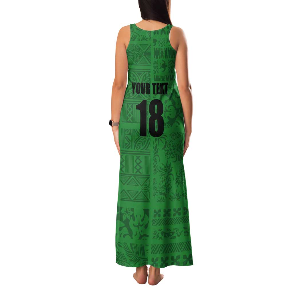 Custom Saint Kitts And Nevis Football Tank Maxi Dress Sugar Boyz Green Version - Wonder Print Shop