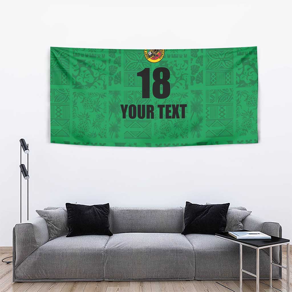 Custom Saint Kitts And Nevis Football Tapestry Sugar Boyz Green Version - Wonder Print Shop