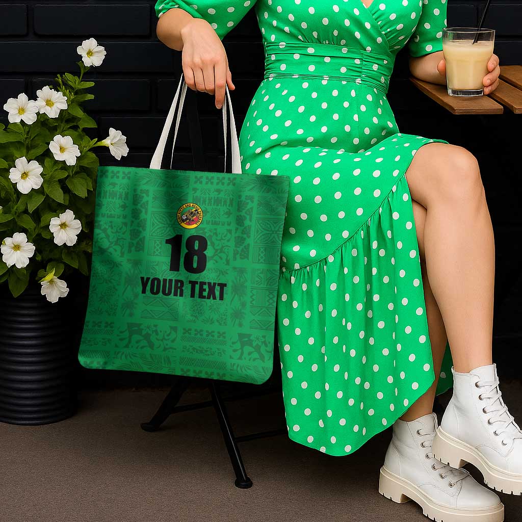 Custom Saint Kitts And Nevis Football Tote Bag Sugar Boyz Green Version - Wonder Print Shop