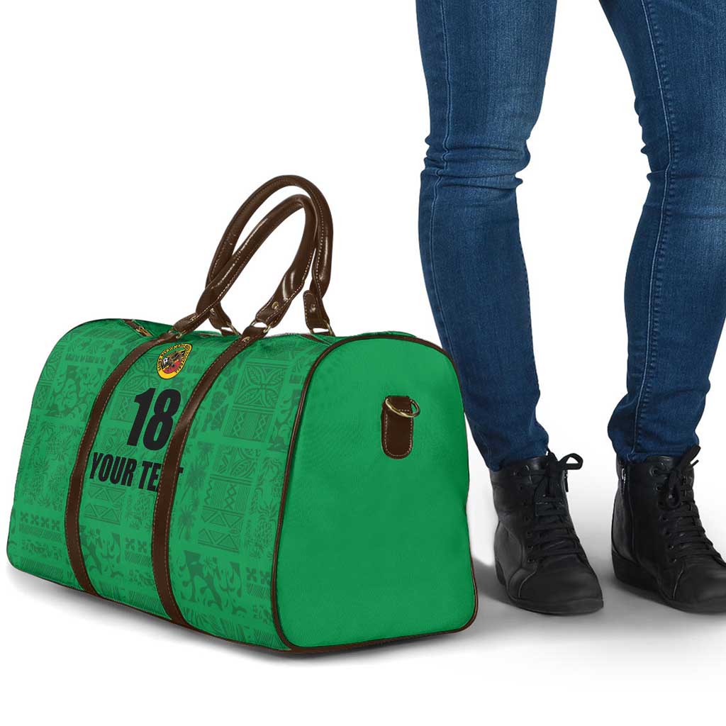 Custom Saint Kitts And Nevis Football Travel Bag Sugar Boyz Green Version - Wonder Print Shop
