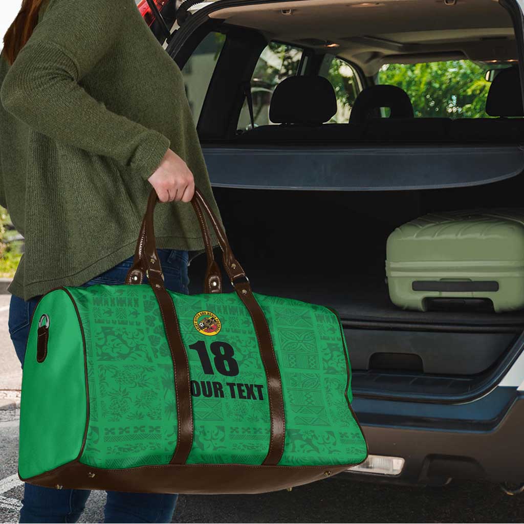 Custom Saint Kitts And Nevis Football Travel Bag Sugar Boyz Green Version - Wonder Print Shop