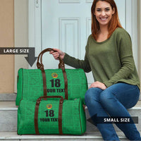 Custom Saint Kitts And Nevis Football Travel Bag Sugar Boyz Green Version - Wonder Print Shop