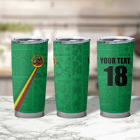 Custom Saint Kitts And Nevis Football Tumbler Cup Sugar Boyz Green Version - Wonder Print Shop