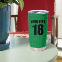 Custom Saint Kitts And Nevis Football Tumbler Cup Sugar Boyz Green Version - Wonder Print Shop