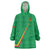 Custom Saint Kitts And Nevis Football Wearable Blanket Hoodie Sugar Boyz Green Version - Wonder Print Shop