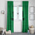 Custom Saint Kitts And Nevis Football Window Curtain Sugar Boyz Green Version - Wonder Print Shop
