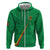 Custom Saint Kitts And Nevis Football Zip Hoodie Sugar Boyz Green Version - Wonder Print Shop