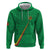 Custom Saint Kitts And Nevis Football Zip Hoodie Sugar Boyz Green Version - Wonder Print Shop