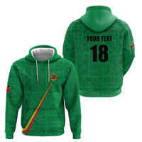 Custom Saint Kitts And Nevis Football Zip Hoodie Sugar Boyz Green Version - Wonder Print Shop