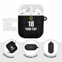 Custom Saint Kitts And Nevis Football AirPods Case Sugar Boyz Black Version - Wonder Print Shop