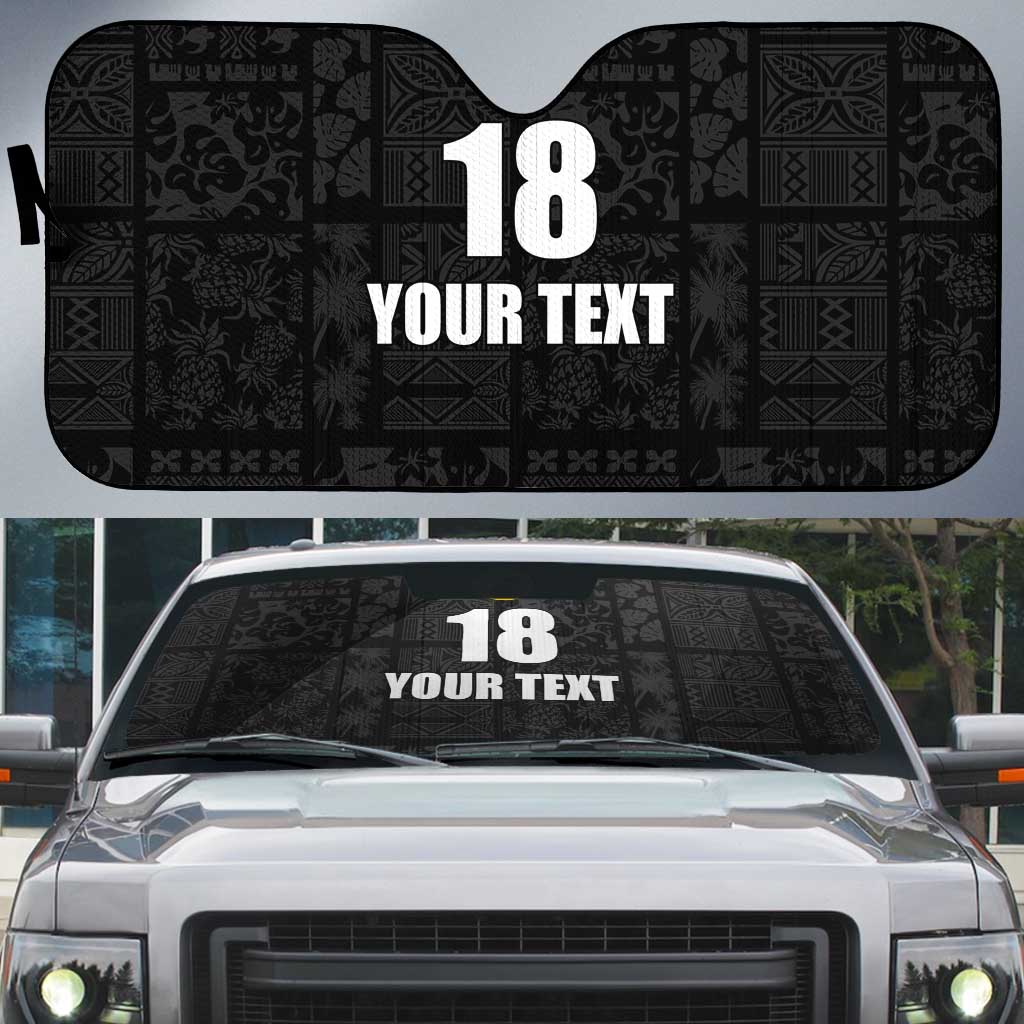 Custom Saint Kitts And Nevis Football Auto Sun Shade Sugar Boyz Black Version - Wonder Print Shop