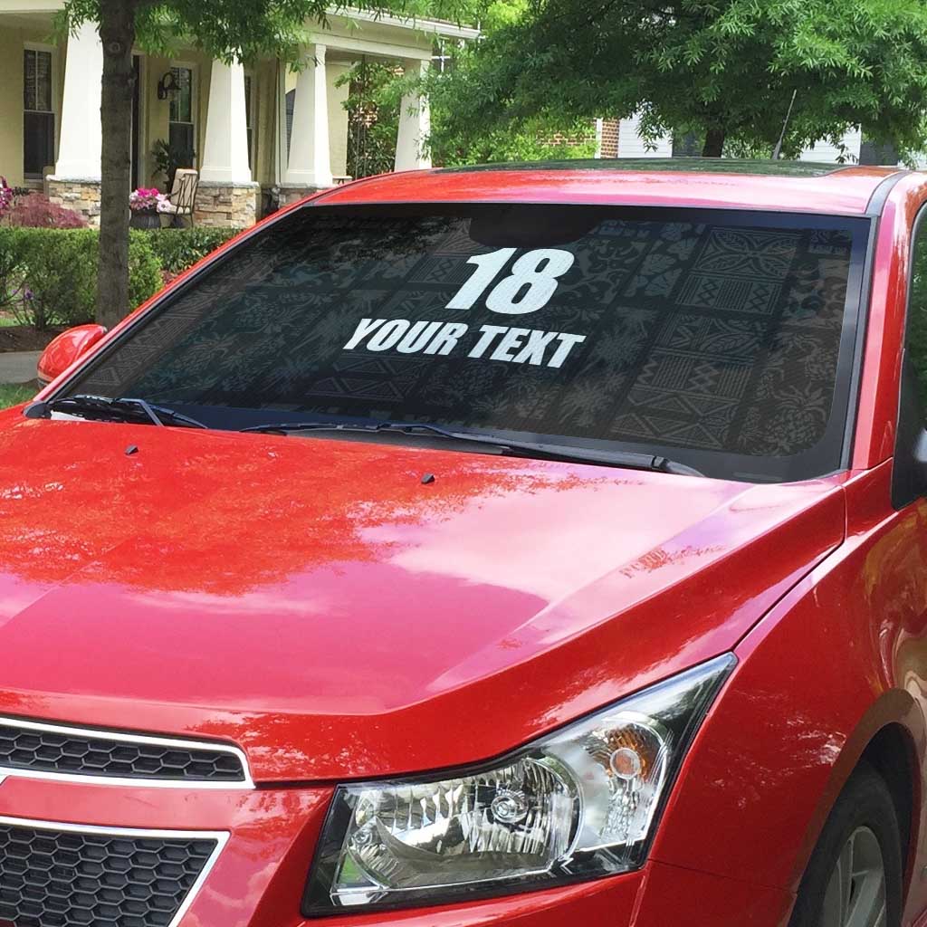 Custom Saint Kitts And Nevis Football Auto Sun Shade Sugar Boyz Black Version - Wonder Print Shop