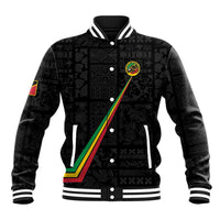 Custom Saint Kitts And Nevis Football Baseball Jacket Sugar Boyz Black Version - Wonder Print Shop