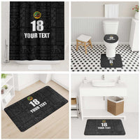 Custom Saint Kitts And Nevis Football Bathroom Set Sugar Boyz Black Version - Wonder Print Shop