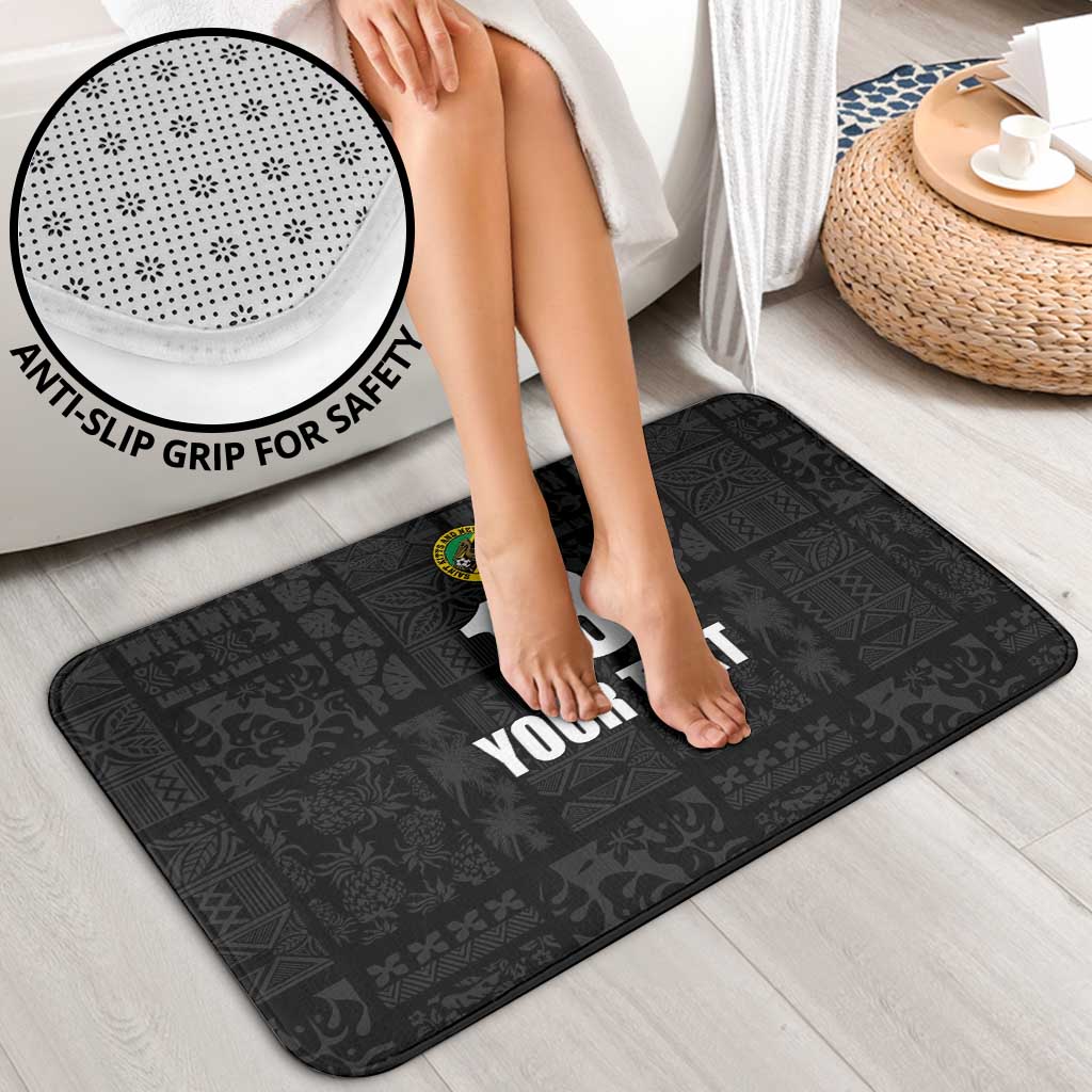 Custom Saint Kitts And Nevis Football Bathroom Set Sugar Boyz Black Version - Wonder Print Shop