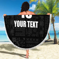 Custom Saint Kitts And Nevis Football Beach Blanket Sugar Boyz Black Version - Wonder Print Shop