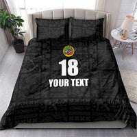 Custom Saint Kitts And Nevis Football Bedding Set Sugar Boyz Black Version - Wonder Print Shop