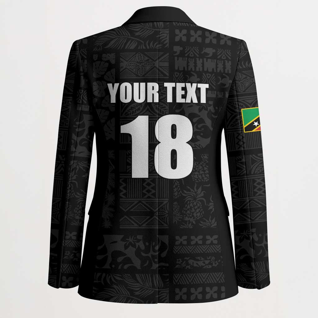Custom Saint Kitts And Nevis Football Blazer Sugar Boyz Black Version - Wonder Print Shop