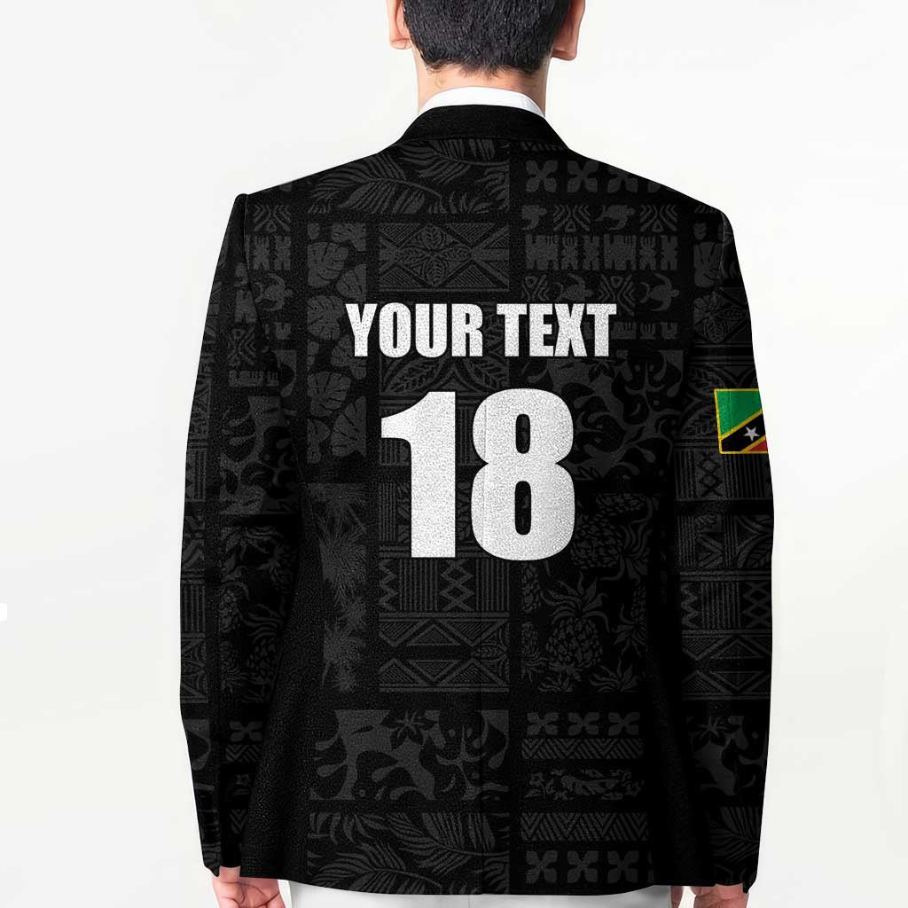 Custom Saint Kitts And Nevis Football Blazer Sugar Boyz Black Version - Wonder Print Shop