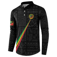 Custom Saint Kitts And Nevis Football Button Sweatshirt Sugar Boyz Black Version - Wonder Print Shop