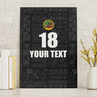 Custom Saint Kitts And Nevis Football Canvas Wall Art Sugar Boyz Black Version - Wonder Print Shop