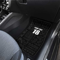 Custom Saint Kitts And Nevis Football Car Mats Sugar Boyz Black Version - Wonder Print Shop