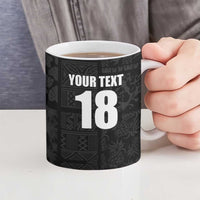 Custom Saint Kitts And Nevis Football Ceramic Mug Sugar Boyz Black Version - Wonder Print Shop