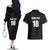 Custom Saint Kitts And Nevis Football Couples Matching Off The Shoulder Long Sleeve Dress and Hawaiian Shirt Sugar Boyz Black Version - Wonder Print Shop