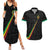 Custom Saint Kitts And Nevis Football Couples Matching Summer Maxi Dress and Hawaiian Shirt Sugar Boyz Black Version - Wonder Print Shop