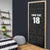 Custom Saint Kitts And Nevis Football Door Cover Sugar Boyz Black Version - Wonder Print Shop