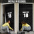 Custom Saint Kitts And Nevis Football Door Cover Sugar Boyz Black Version - Wonder Print Shop