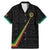 Custom Saint Kitts And Nevis Football Family Matching Mermaid Dress and Hawaiian Shirt Sugar Boyz Black Version - Wonder Print Shop