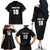Custom Saint Kitts And Nevis Football Family Matching Off The Shoulder Long Sleeve Dress and Hawaiian Shirt Sugar Boyz Black Version - Wonder Print Shop
