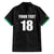 Custom Saint Kitts And Nevis Football Family Matching Short Sleeve Bodycon Dress and Hawaiian Shirt Sugar Boyz Black Version - Wonder Print Shop