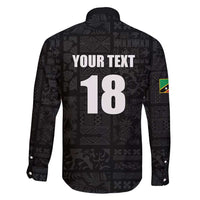 Custom Saint Kitts And Nevis Football Family Matching Short Sleeve Bodycon Dress and Hawaiian Shirt Sugar Boyz Black Version - Wonder Print Shop