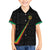 Custom Saint Kitts And Nevis Football Family Matching Short Sleeve Bodycon Dress and Hawaiian Shirt Sugar Boyz Black Version - Wonder Print Shop