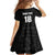 Custom Saint Kitts And Nevis Football Family Matching Summer Maxi Dress and Hawaiian Shirt Sugar Boyz Black Version - Wonder Print Shop