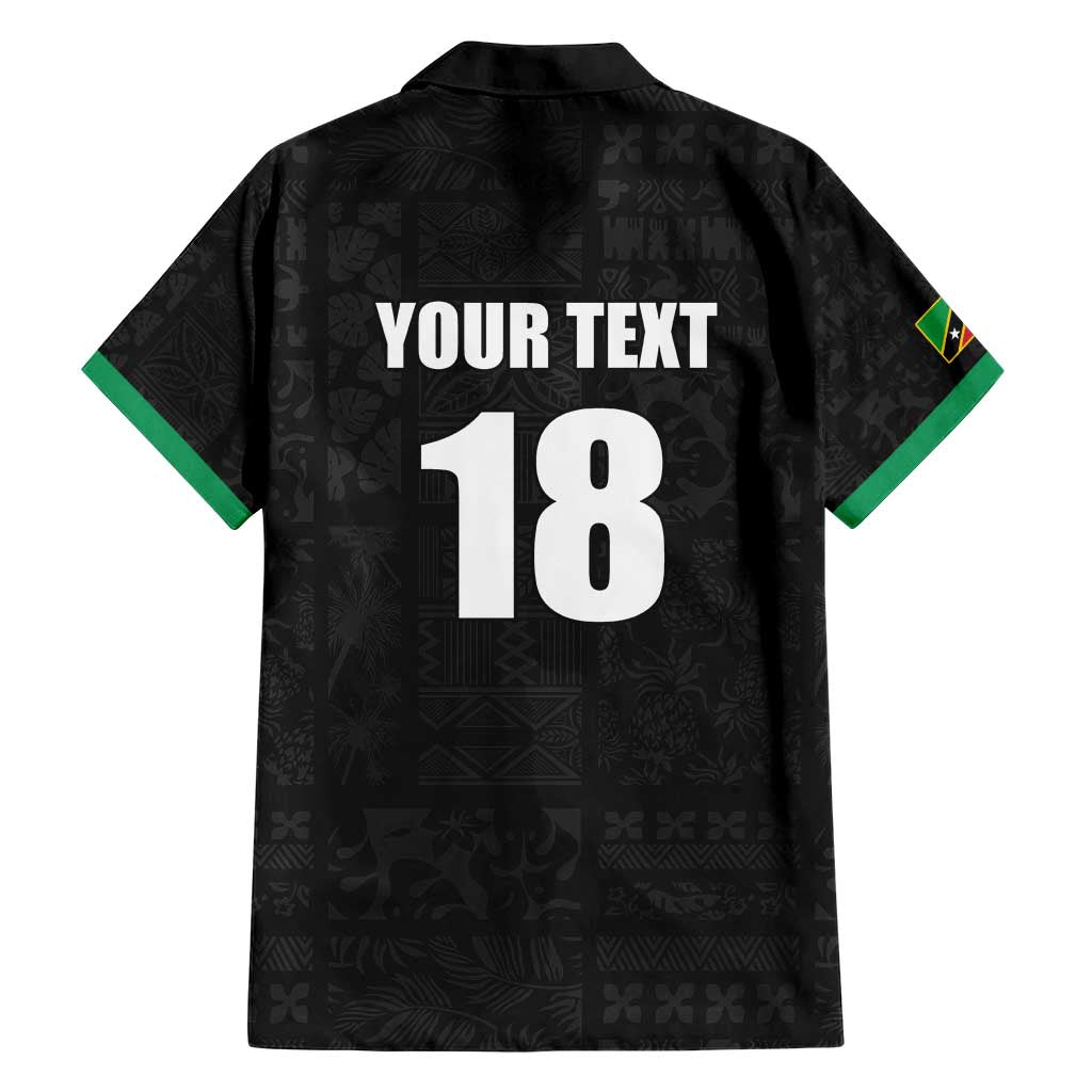 Custom Saint Kitts And Nevis Football Hawaiian Shirt Sugar Boyz Black Version - Wonder Print Shop