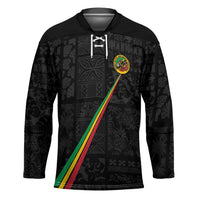 Custom Saint Kitts And Nevis Football Hockey Jersey Sugar Boyz Black Version - Wonder Print Shop