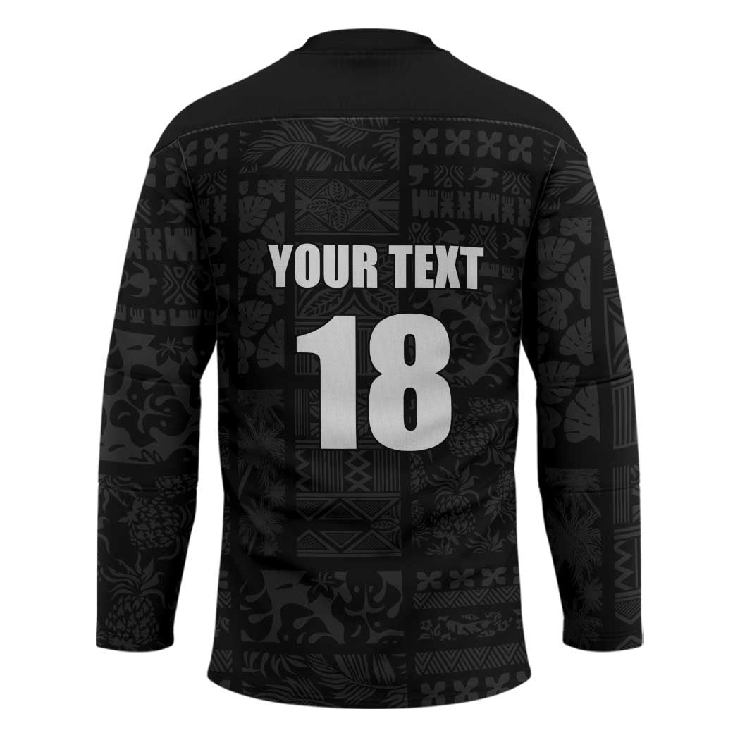 Custom Saint Kitts And Nevis Football Hockey Jersey Sugar Boyz Black Version - Wonder Print Shop