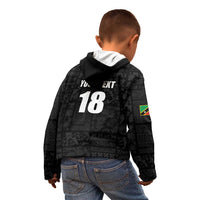 Custom Saint Kitts And Nevis Football Kid Hoodie Sugar Boyz Black Version - Wonder Print Shop