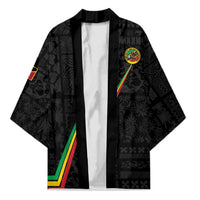 Custom Saint Kitts And Nevis Football Kimono Sugar Boyz Black Version - Wonder Print Shop