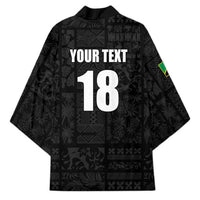 Custom Saint Kitts And Nevis Football Kimono Sugar Boyz Black Version - Wonder Print Shop