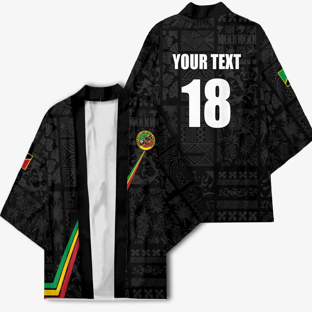 Custom Saint Kitts And Nevis Football Kimono Sugar Boyz Black Version - Wonder Print Shop